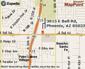 Map: To 40th Street and Bell Office